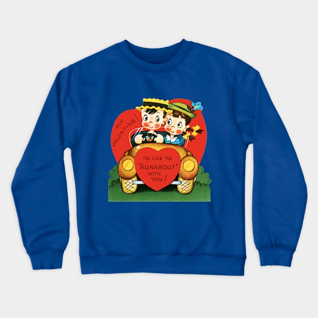 Retro Valentine's Day Heart Crewneck Sweatshirt by MasterpieceCafe